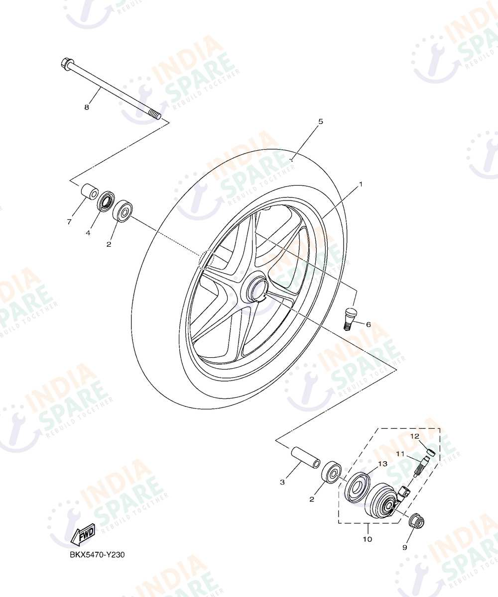 YAMAHA BKXF Series FRONT WHEEL